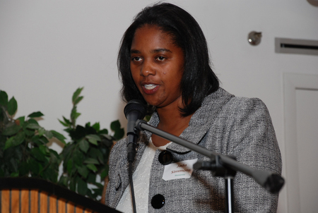Awardee Jada Simmons adresses the audience